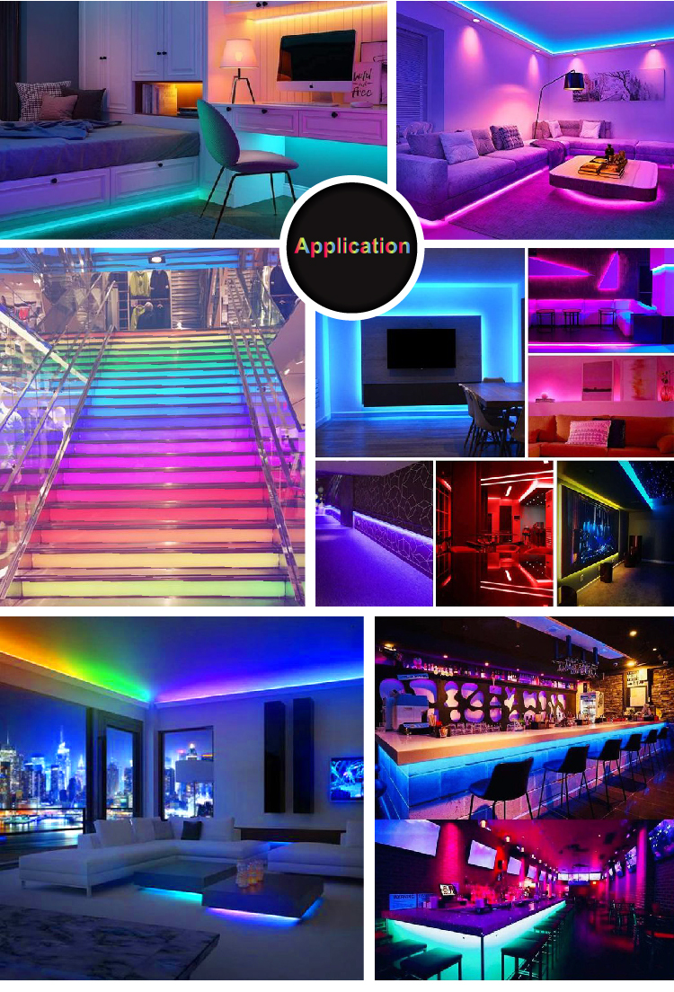 DIY நோக்கத்திற்காக USB 5V ரிமோட் கண்ட்ரோல் அல்லது இசை கட்டுப்பாடு RGB லெட் ஸ்ட்ரிப் லைட் IP20 டிவி பேக் லைட் தொழிற்சாலை விலை - GLAMOR 6