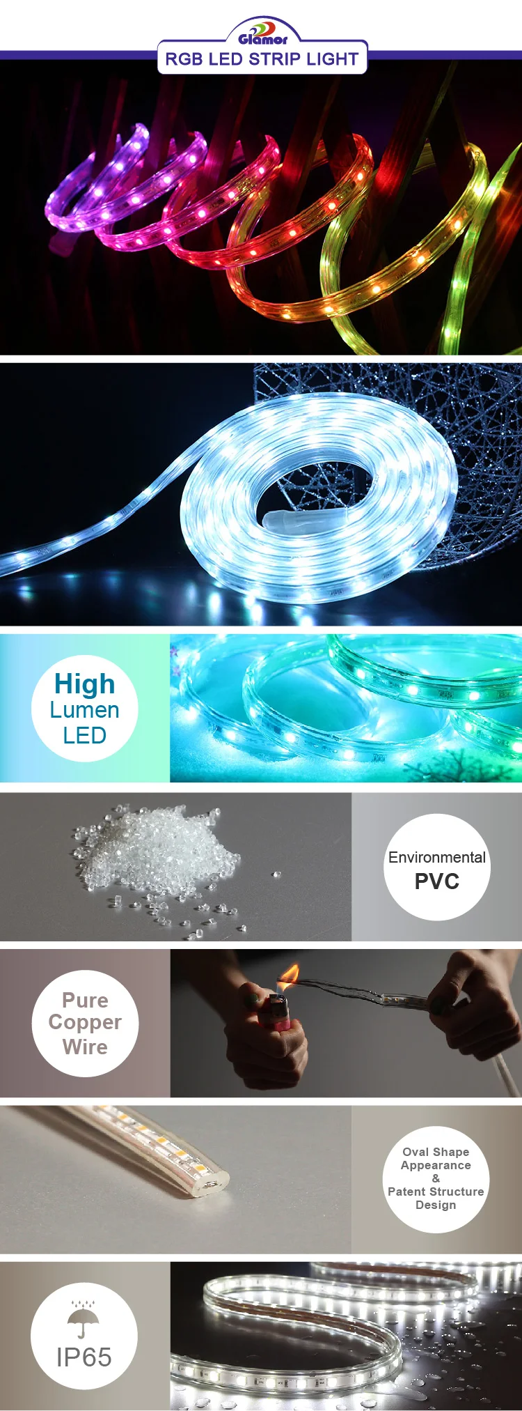  SMD5050 60leds/meter, jalur led DV12V yang boleh dibengkokkan, jalur led rgb china, jalur led bilik tidur, IP65, chasing change