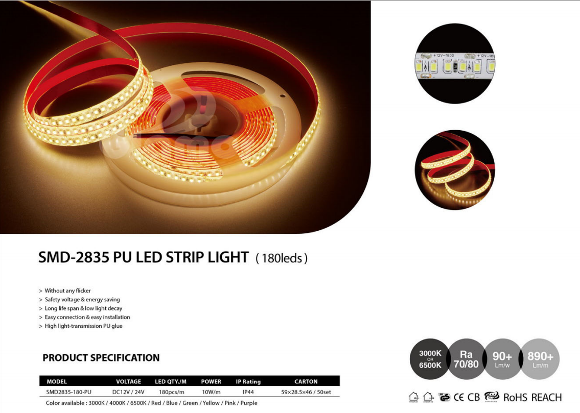 Mutfak LED Şerit Işığı IP44 180 leds/m sıcak beyaz üreticileri-GLAMOR 2