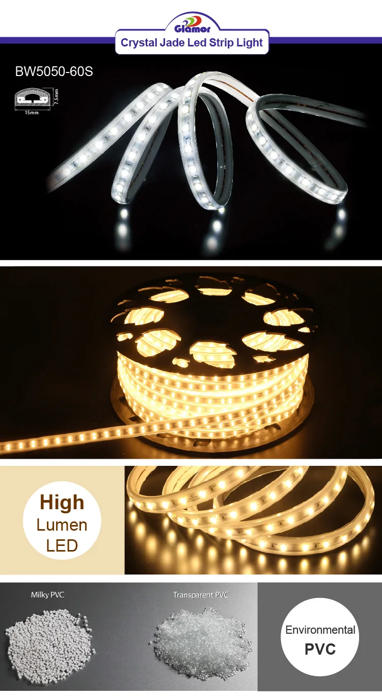  SM2D60 5050 LED Şerit Yeni Model Şebeke Gerilimi LED Şerit ve LED Şerit Isı Emici ve LED Şerit Restoran Bar İçin