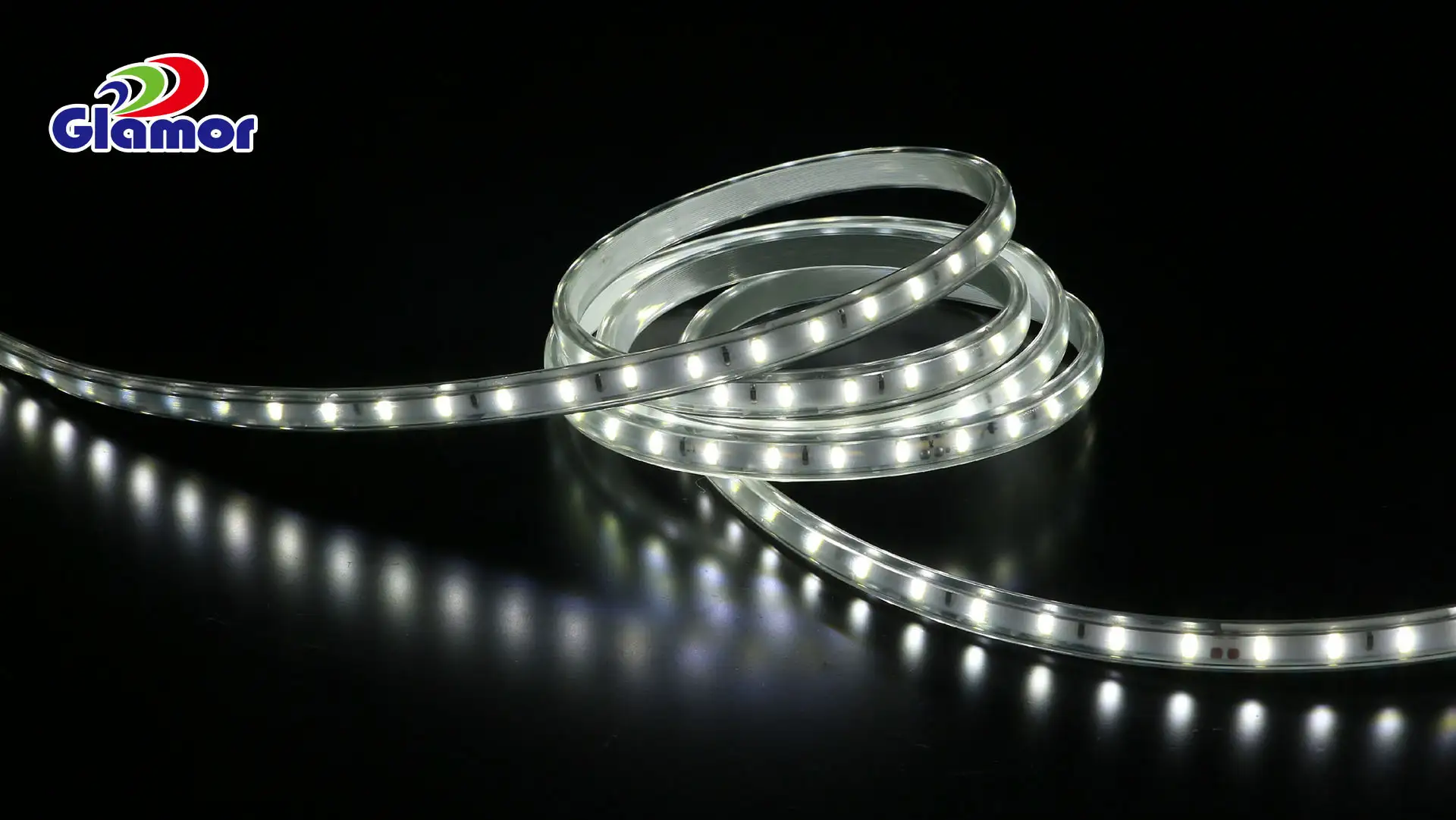 Shirit LED pa tel me shkëlqim të lartë me shumicë IP65 SMD5730 60 leds/m 220V 230V për jashtë (WL5730-60S-W) factoryGLAMOR 1