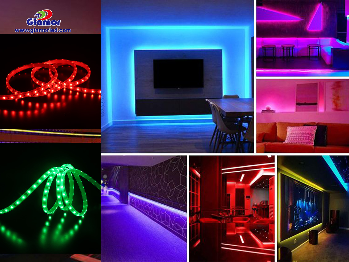 پيشيور وائرليس واٽر پروف IP65 220V 24V SMD5050 RGB LED پٽي لائيٽ - گليمر لائيٽنگ ٺاهيندڙ 2