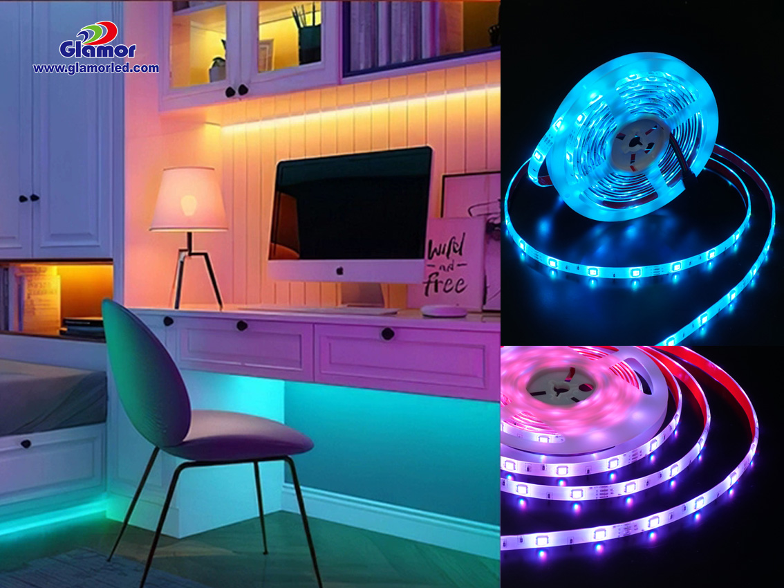 RGB RGBW RGBWW harici veya dahili LED şerit ışıklarının örnekleri Tedarikçi ve üreticiler | GLAMOR 2