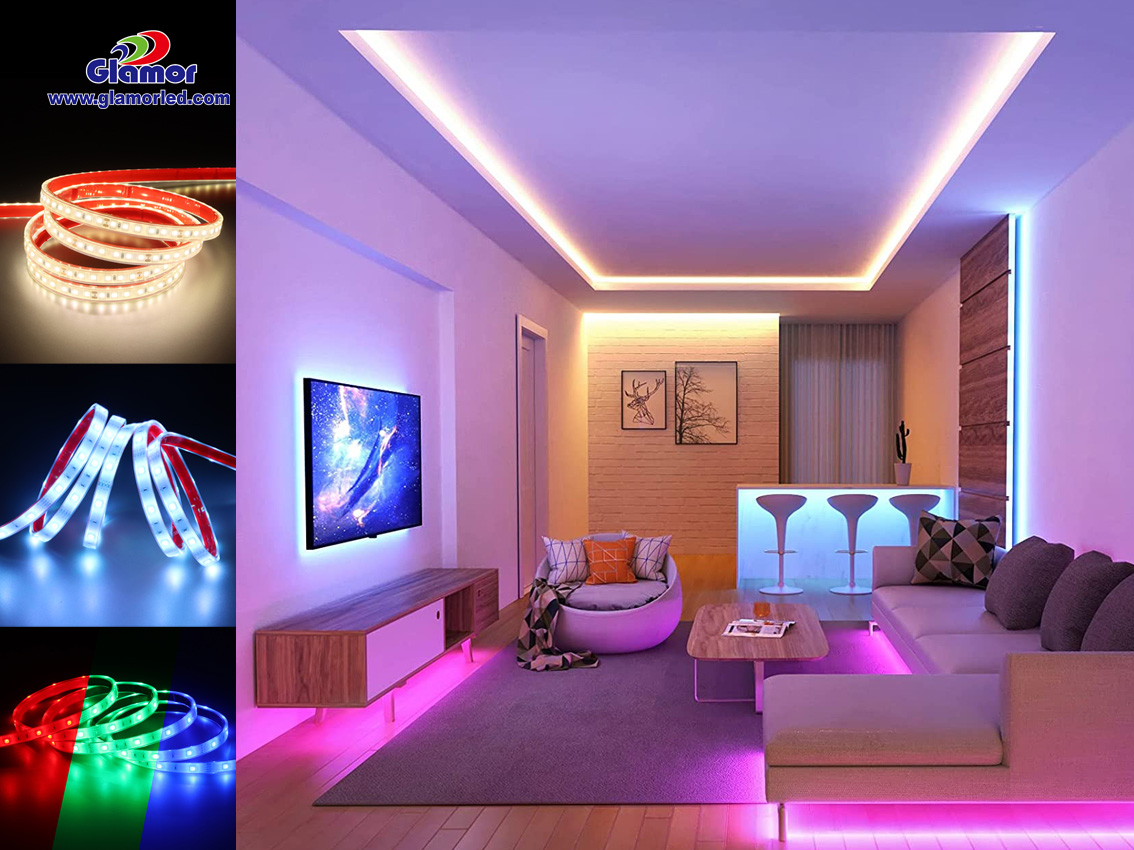 RGB RGBW RGBWW harici veya dahili LED şerit ışıklarının örnekleri Tedarikçi ve üreticiler | GLAMOR 6