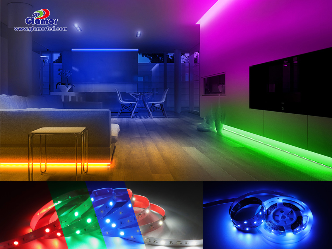 RGB RGBW RGBWW harici veya dahili LED şerit ışıklarının örnekleri Tedarikçi ve üreticiler | GLAMOR 4