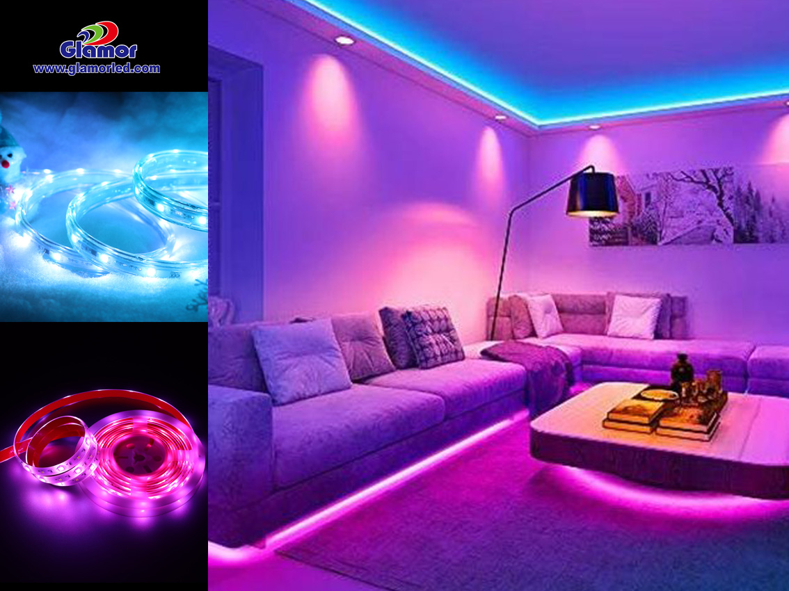 RGB RGBW RGBWW harici veya dahili LED şerit ışıklarının örnekleri Tedarikçi ve üreticiler | GLAMOR 1
