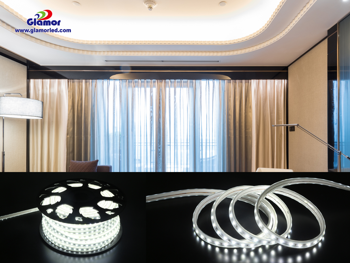 İç ve dış mekan dekorasyonu için esnek, en parlak beyaz veya sarı en iyi ışık şeritleri tedarikçisi 4