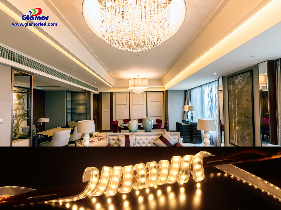 İç ve dış mekan dekorasyonu için esnek, en parlak beyaz veya sarı en iyi ışık şeritleri tedarikçisi 3