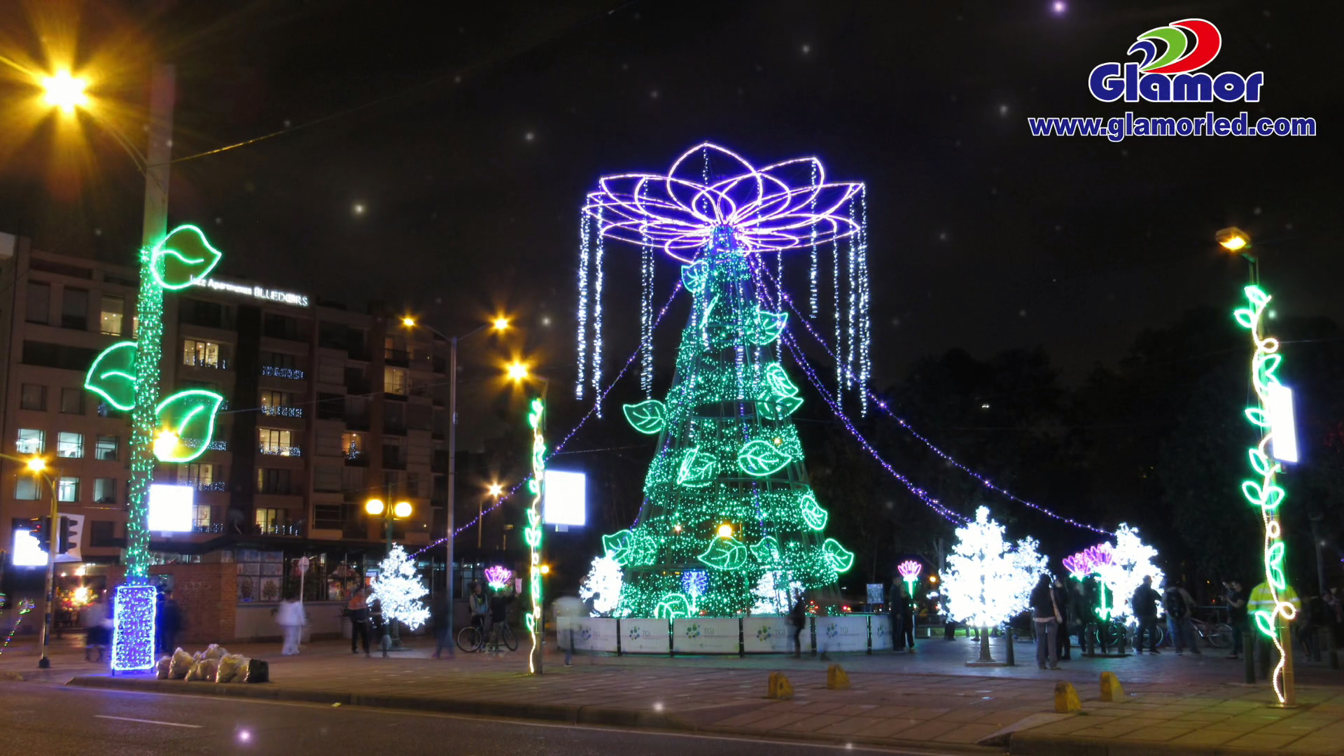  LED motifli ışıklar kullanılarak Kolombiya Aydınlatma Projesi Tedarikçi ve üreticiler | GLAMOR