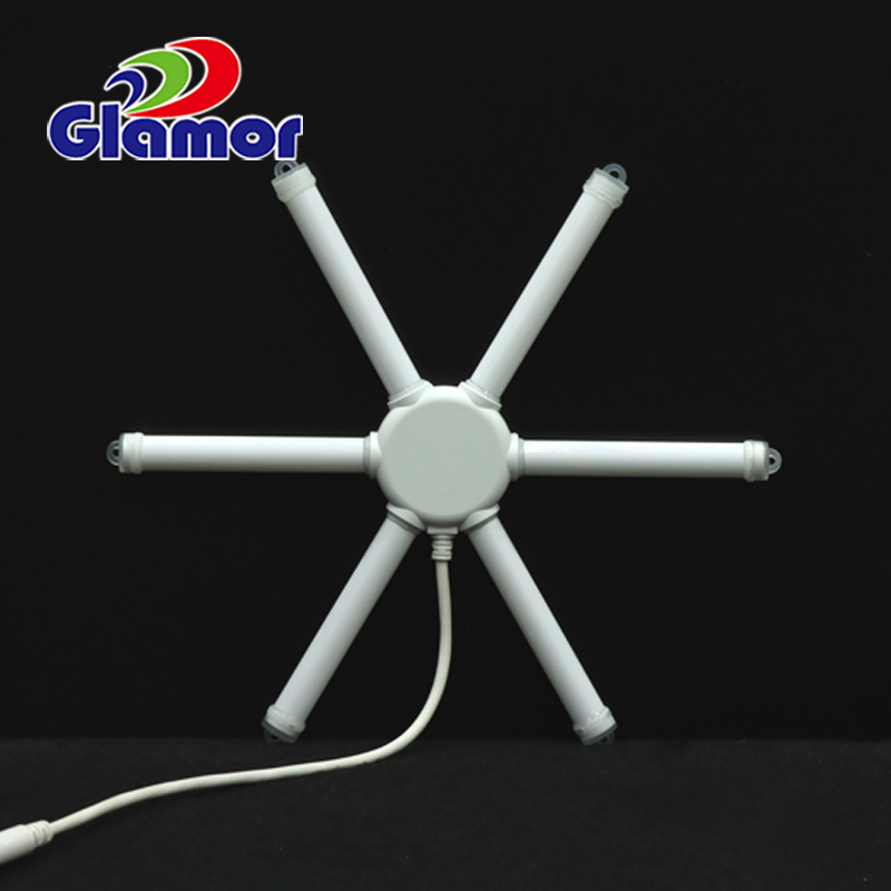 Milky color WW W chasing effect ជាក្រុមហ៊ុនពន្លឺបំពង់កាំជ្រួចព្រិលធ្លាក់ដោយស្វ័យប្រវត្តិ- Glamour 6