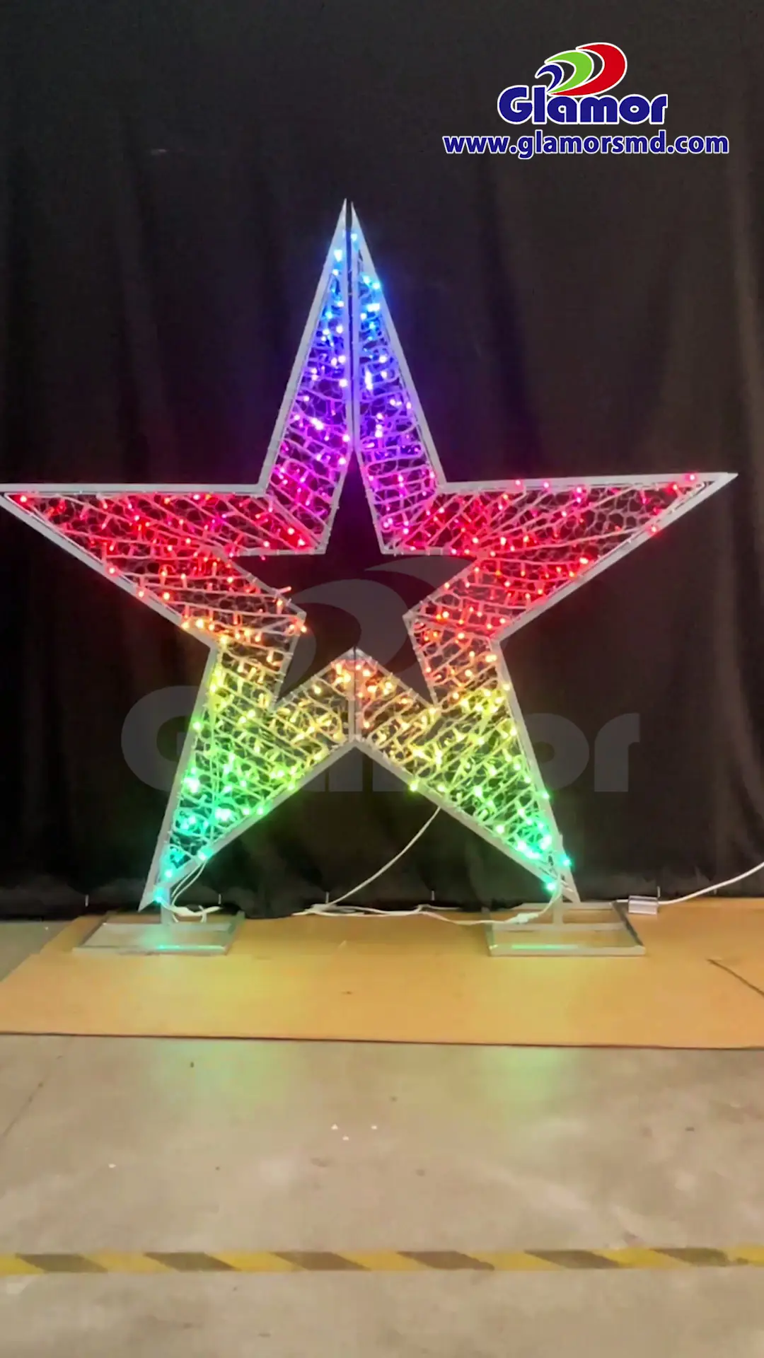 3D RGB färgväxlande stjärnmotiv med blinkande effekt LED-belysning festival julbelysning 2024 | Glamour 1
