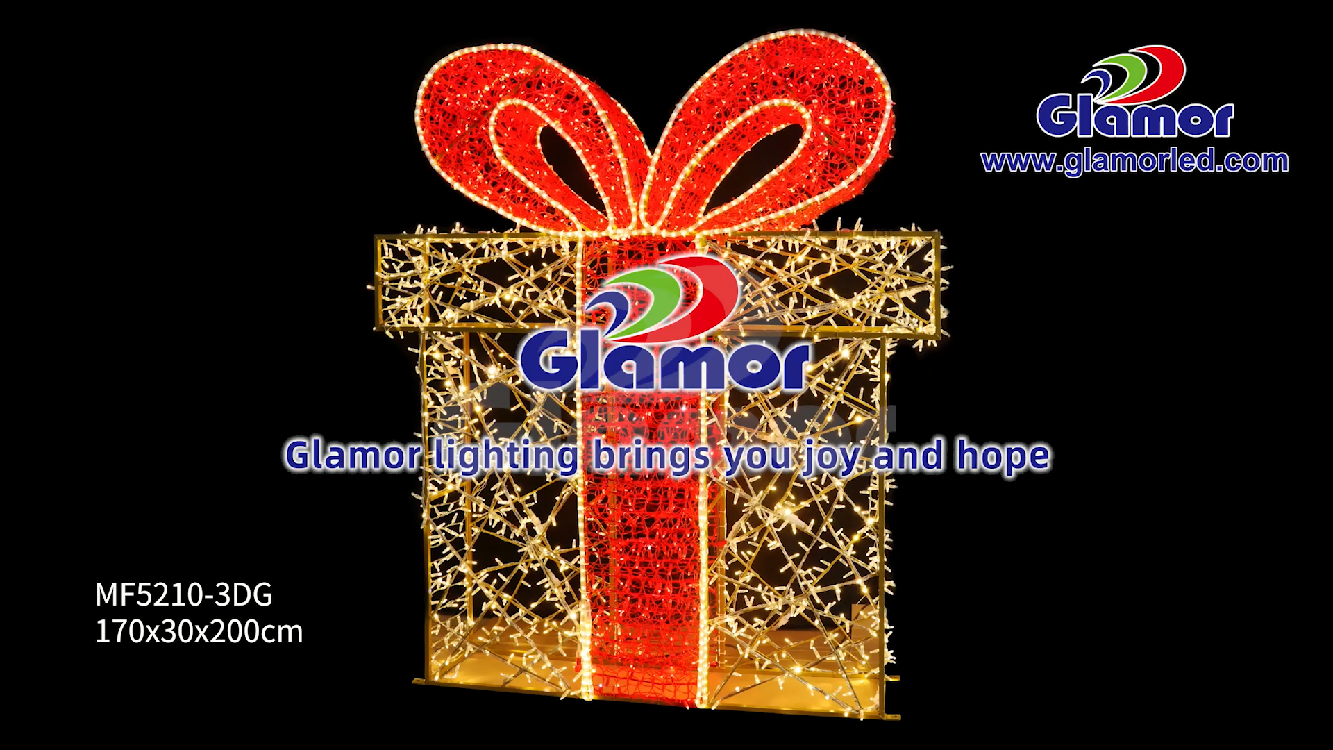 2025 PVC gumový kabelový řetězec světelného lana LED velký dárek 3D novoroční vánoční motiv | Glamour 4