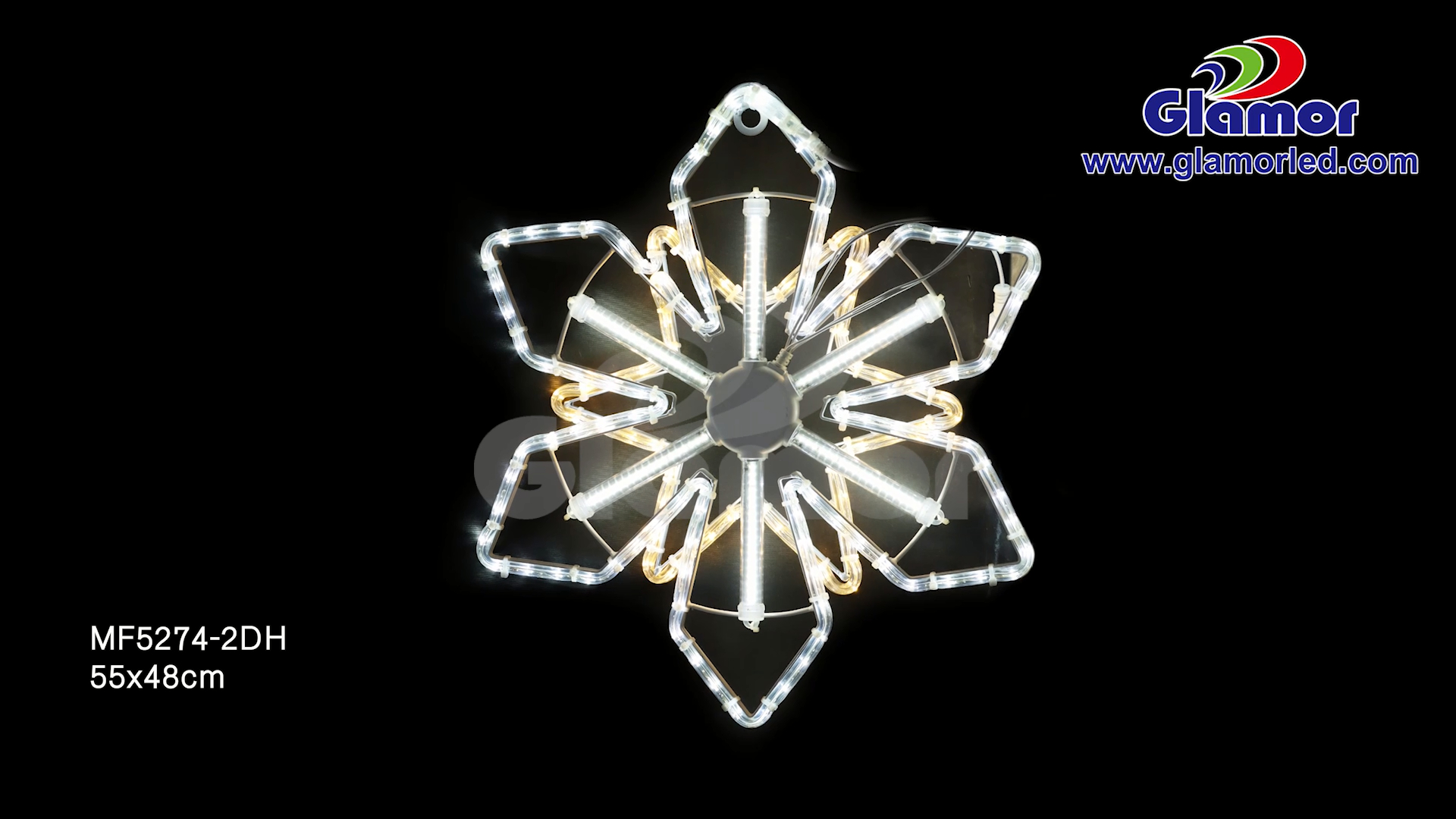 Seria e re IP65 e papërshkueshme nga uji për ndriçim dekorativ të festave të Krishtlindjeve 2025, motive LED 2D Chasing Star | Glamour 3