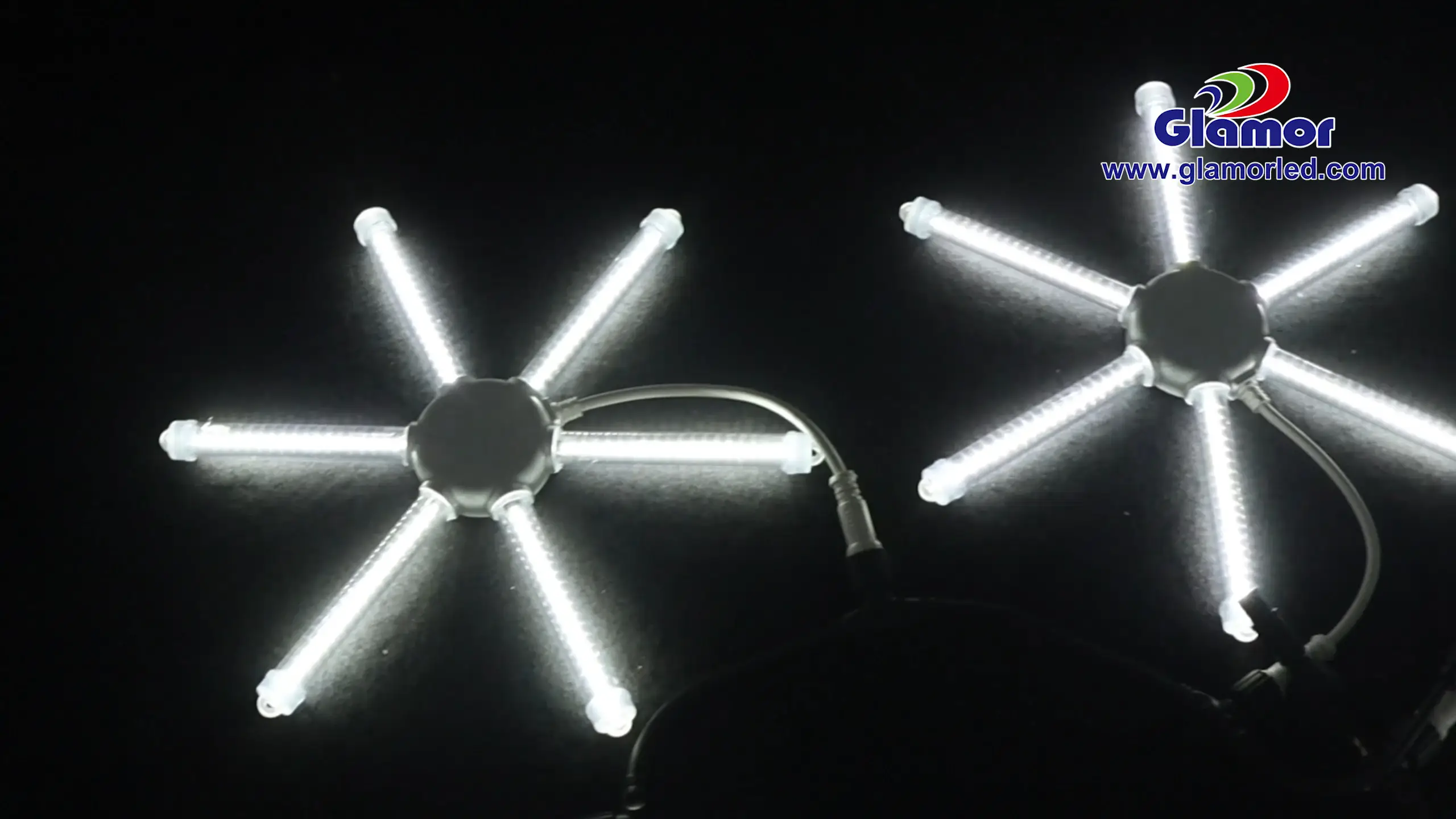 Wit RGB jaag effek SMD led HQL PC buis vuurwerk beligting versiering led sneeuval buis lig | Glamour 1