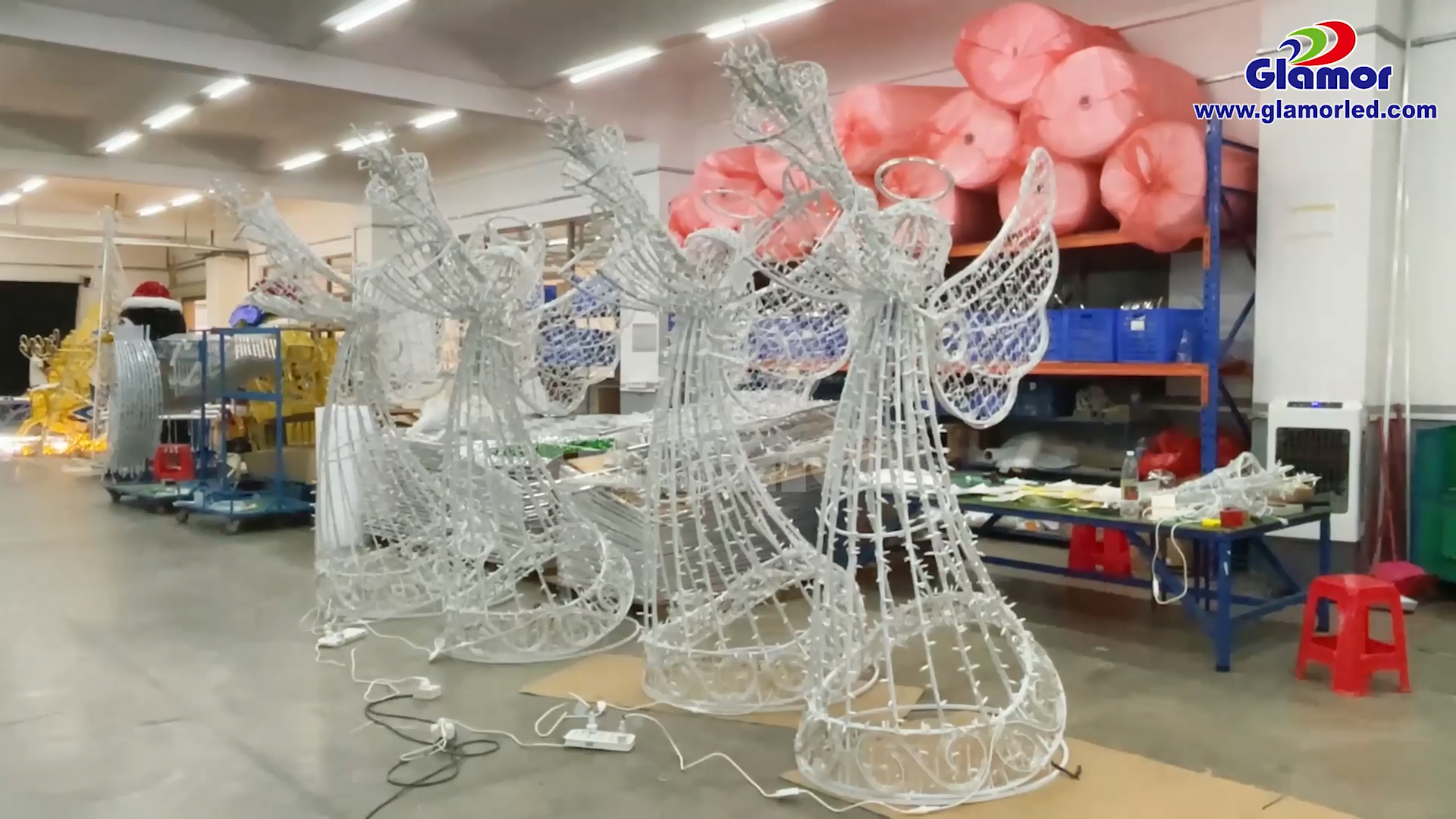 Προσαρμοσμένοι κατασκευαστές μοτίβων αγγέλου 3D σε λευκό και ζεστό λευκό χρώμα για το φεστιβάλ Christimas από την Κίνα | GLAMOR 2