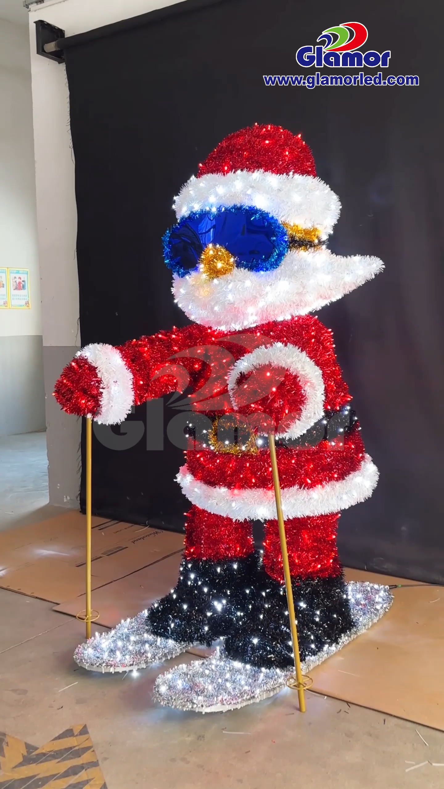 Babagjyshi 3D i jashtëm, i brendshëm, për përdorim në qendrën tregtare të parkut, motive ndriçimi dekorativ | Fabrika e Glamour 2