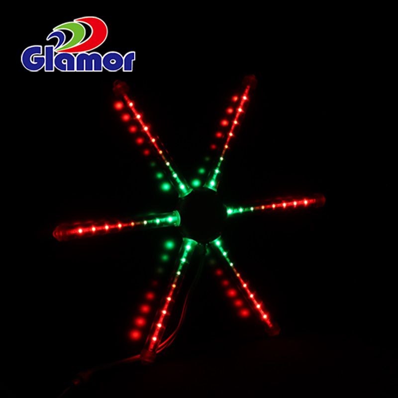 Tubus PC pellucidus IP65 Lumina festiva RGB Digitalis cum nive rubra et metro | Glamor Factory 4