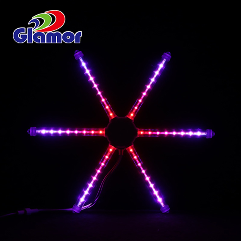 Tubus PC pellucidus IP65 Lumina festiva RGB Digitalis cum nive rubra et metro | Glamor Factory 7