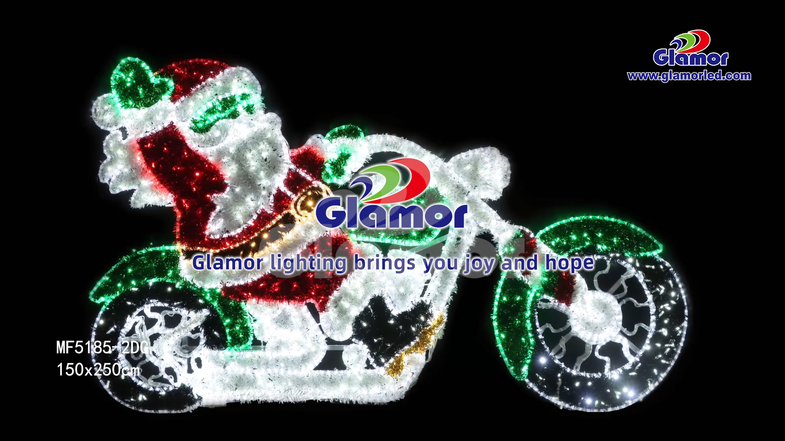 2D i loko o waho e hoʻohana ana i ka maikaʻi e alualu ana iā Santa Claus Christmas decoraion kukui kumu kumu | Mea hana glamor 4