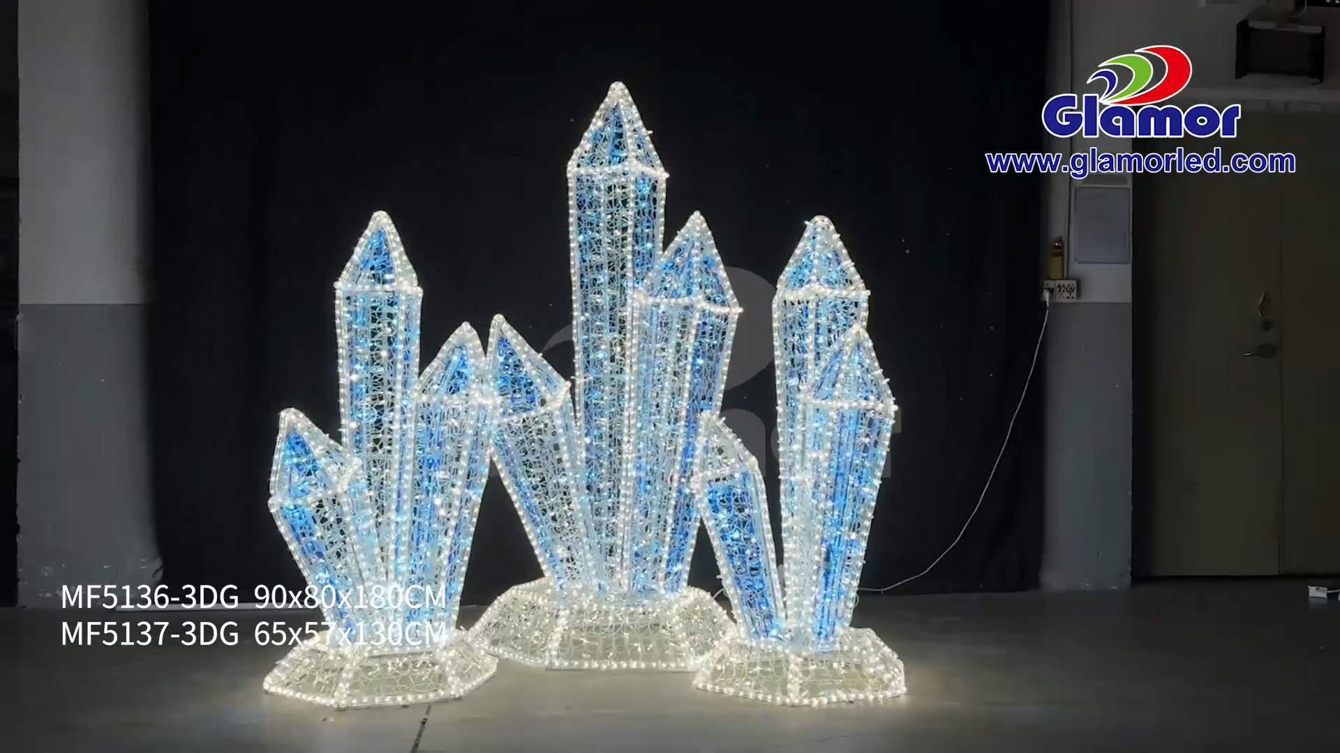 2025 ລາຍການໃຫມ່ທີ່ກໍາຫນົດເອງທີ່ດີທີ່ສຸດໄຟປະດັບພູເຂົາກ້ອນ 3D motif ຈາກຜູ້ຜະລິດ Glamour 4