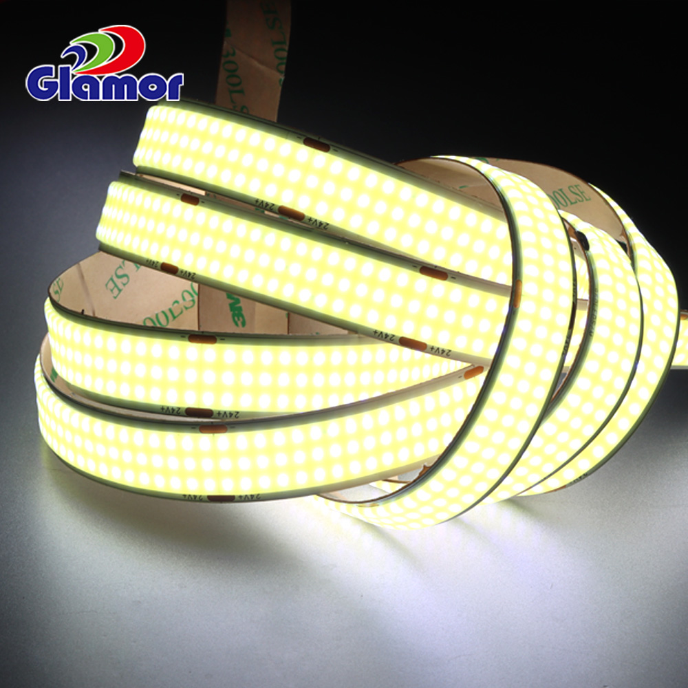 Üç sıra COB LED şerit ışık beyaz genişlik 15 mm, COB LED şerit tedarikçisi-Glamor 6