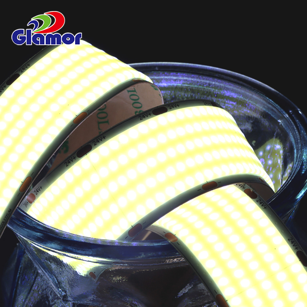 veelvuldige VYF rye helderste COB LED TAPES strooklig, 30 mm breër PCB vervaardiger - GLAMOR 6