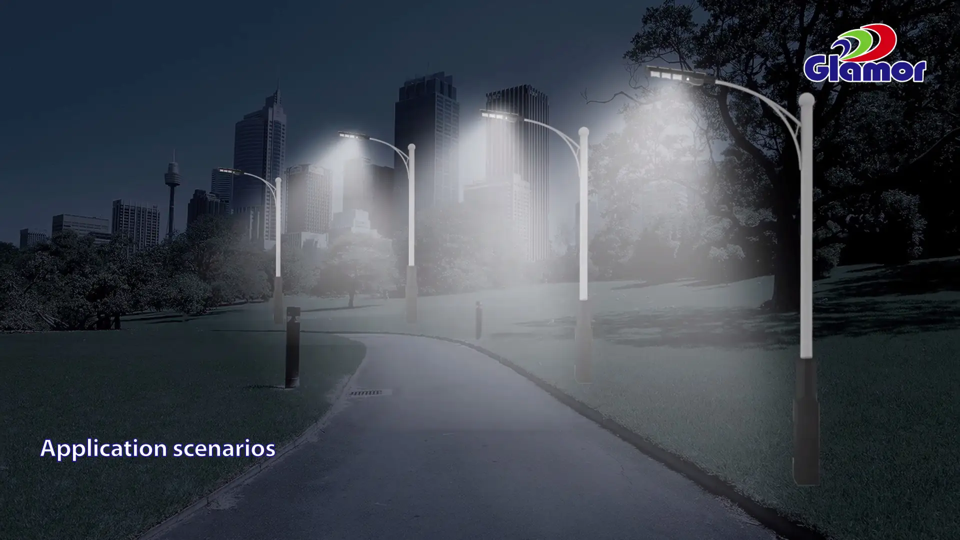 Glamour cahaya Solar Led Street Lampu Solar Street Lampu SL01 runtuyan 1