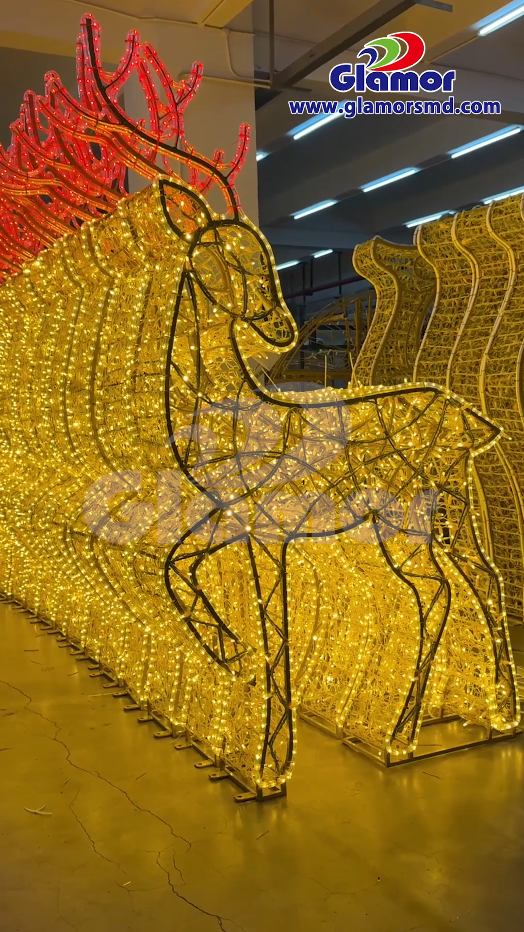 IP65 сапаты ылайыкташтырылган Glamour 3D Кристимас чоң жасалгасы менен жарыктандырган | Facotry 2