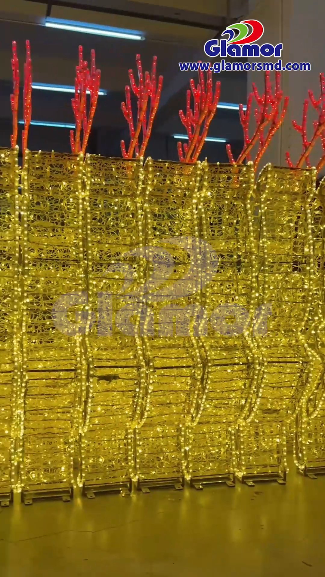 IP65 сапаты ылайыкташтырылган Glamour 3D Кристимас чоң жасалгасы менен жарыктандырган | Facotry 3