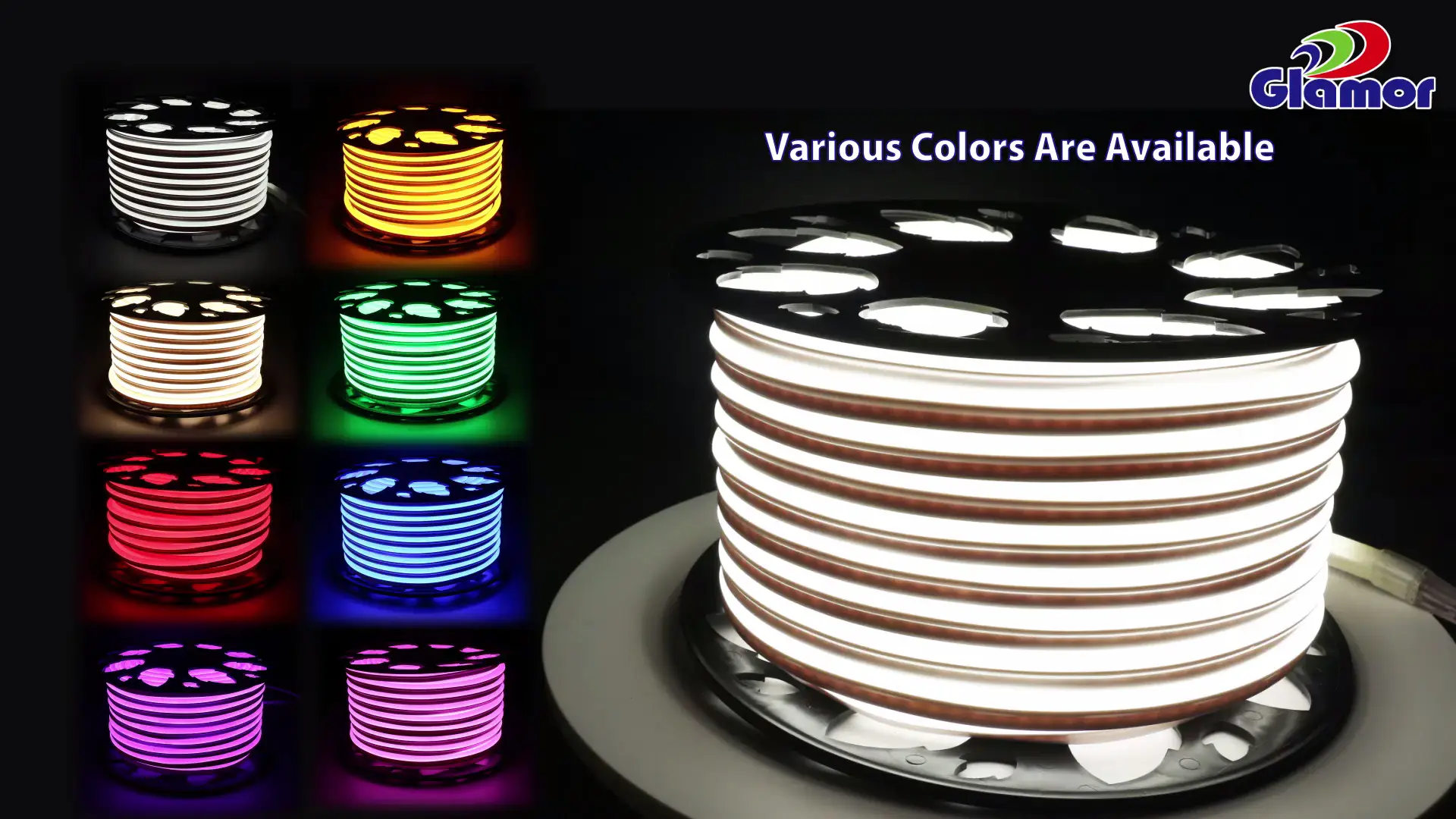 Беҳтарин рахи чароғаки neon flex бо буридани хурд, пӯсти PVC, CE, CB, GS, SAA, ISO завод | GLAMOR Тасмаи чароғаки неон 80% истеъмол мекунад 1