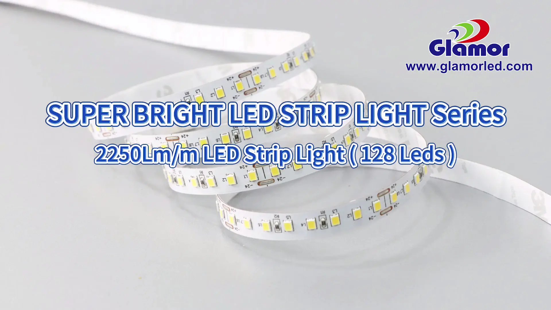 Lyseste LED-stripelys 2250 lm/m 15 W/m med 150+ lm/W, 128 leds/m, IP20/IP44/IP65/IP67/IP68, produsenter | GLAMOR 1