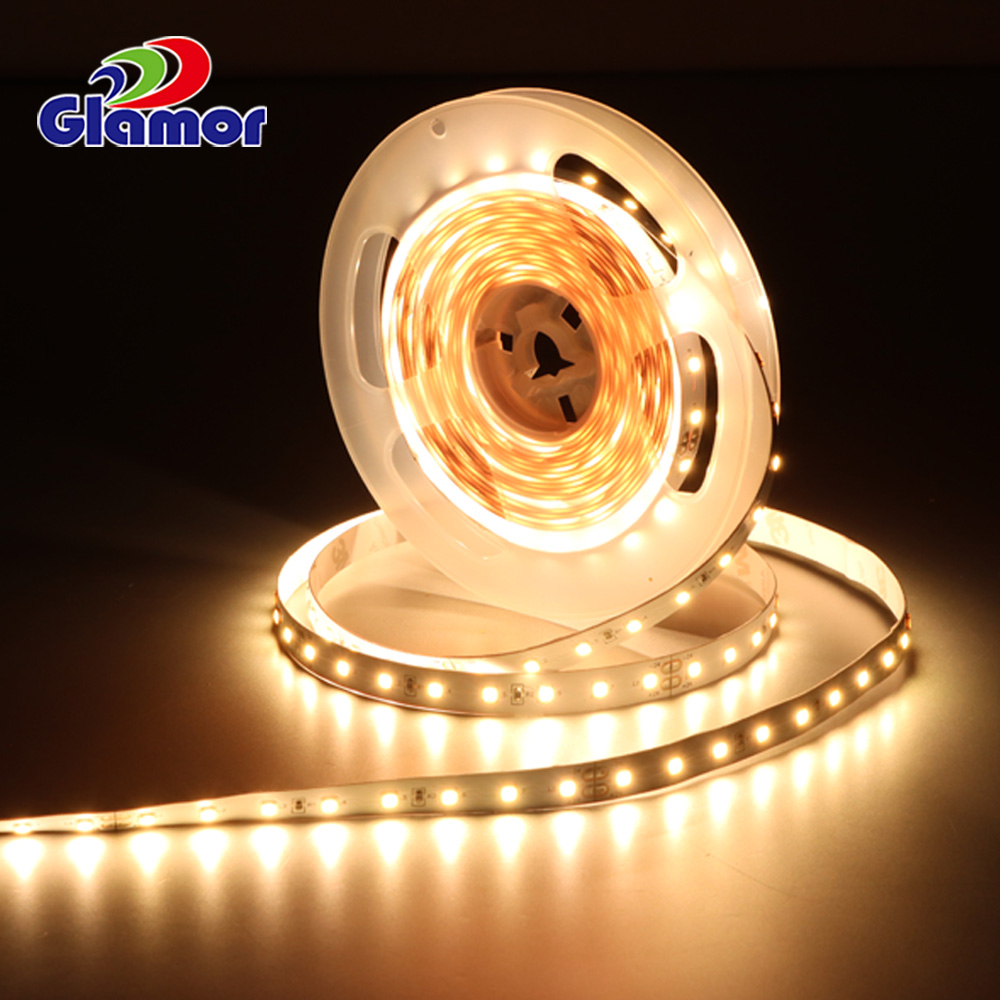 Strip LED 3528 super terang dengan 150+ lm/W, 80 leds/m, IP20/IP44/IP65/IP67/IP68, produsen | GLAMOR 3