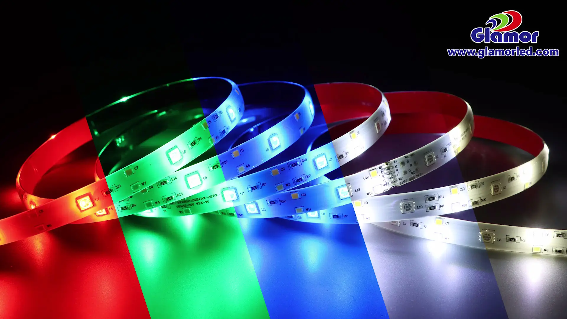 Izibani ezihamba phambili ze-rgbw led strip multicolor rainbow Inkampani - GLAMOR 1