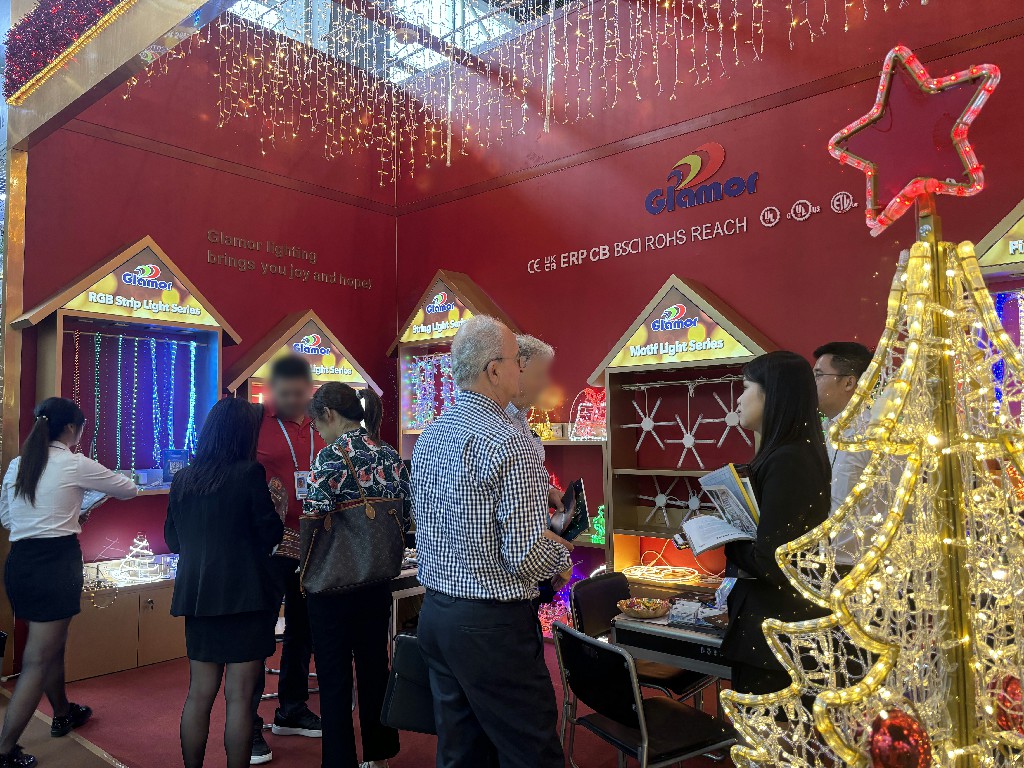 Çin İthalat ve İhracat Fuarı Kanton Fuarı dekorasyonu Aydınlatma aşaması 2 küçük motif 2D 3D ekran | Glamour üreticisi 4