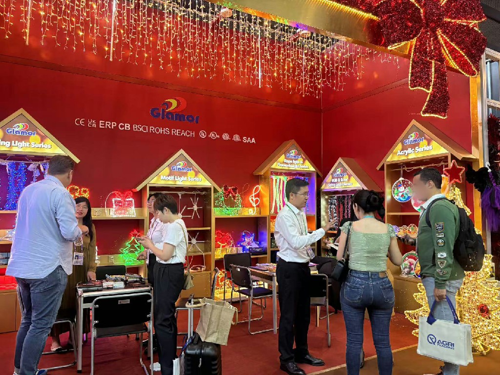 Çin İthalat ve İhracat Fuarı Kanton Fuarı dekorasyonu Aydınlatma aşaması 2 küçük motif 2D 3D ekran | Glamour üreticisi 7