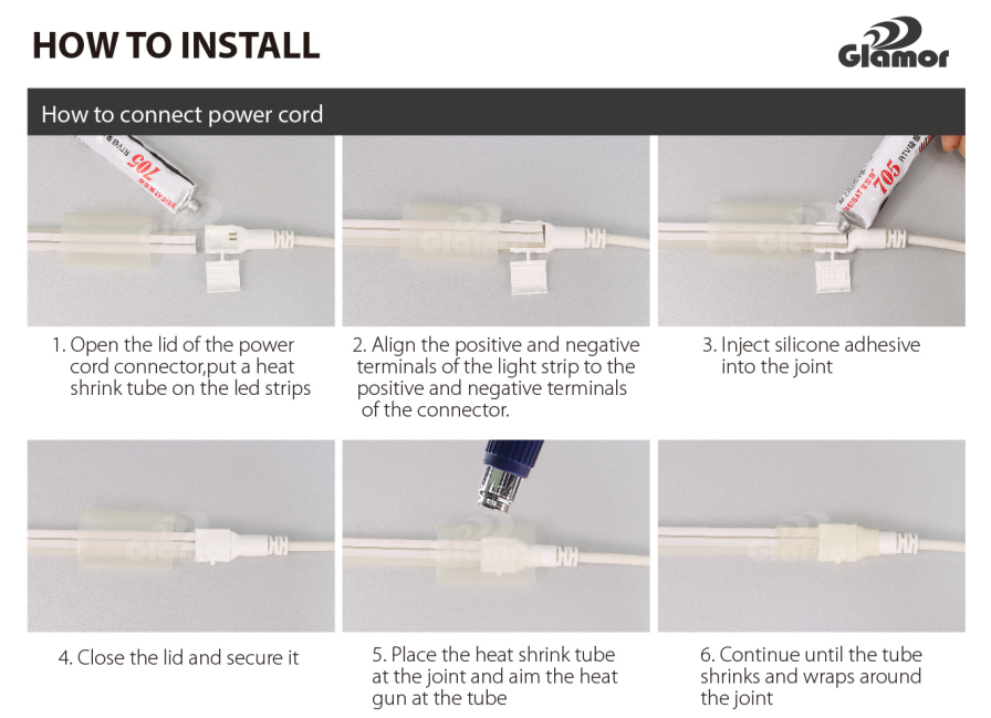 LED Neon esnek şerit ışık kurulumu 7