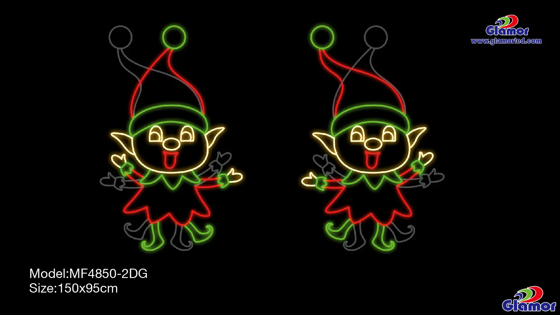 Merry Christmas Elves Motif Light 1