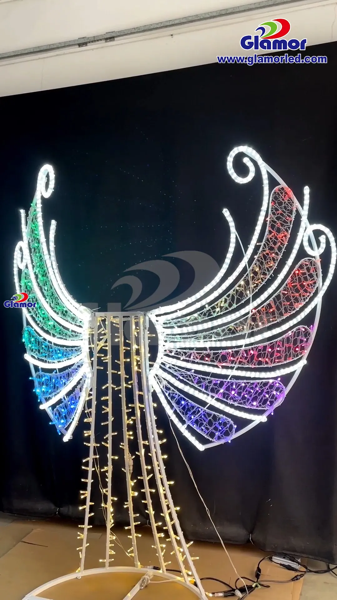 RGB LED Wing Motif Lights - Stunning 3D Outdoor Decor 1