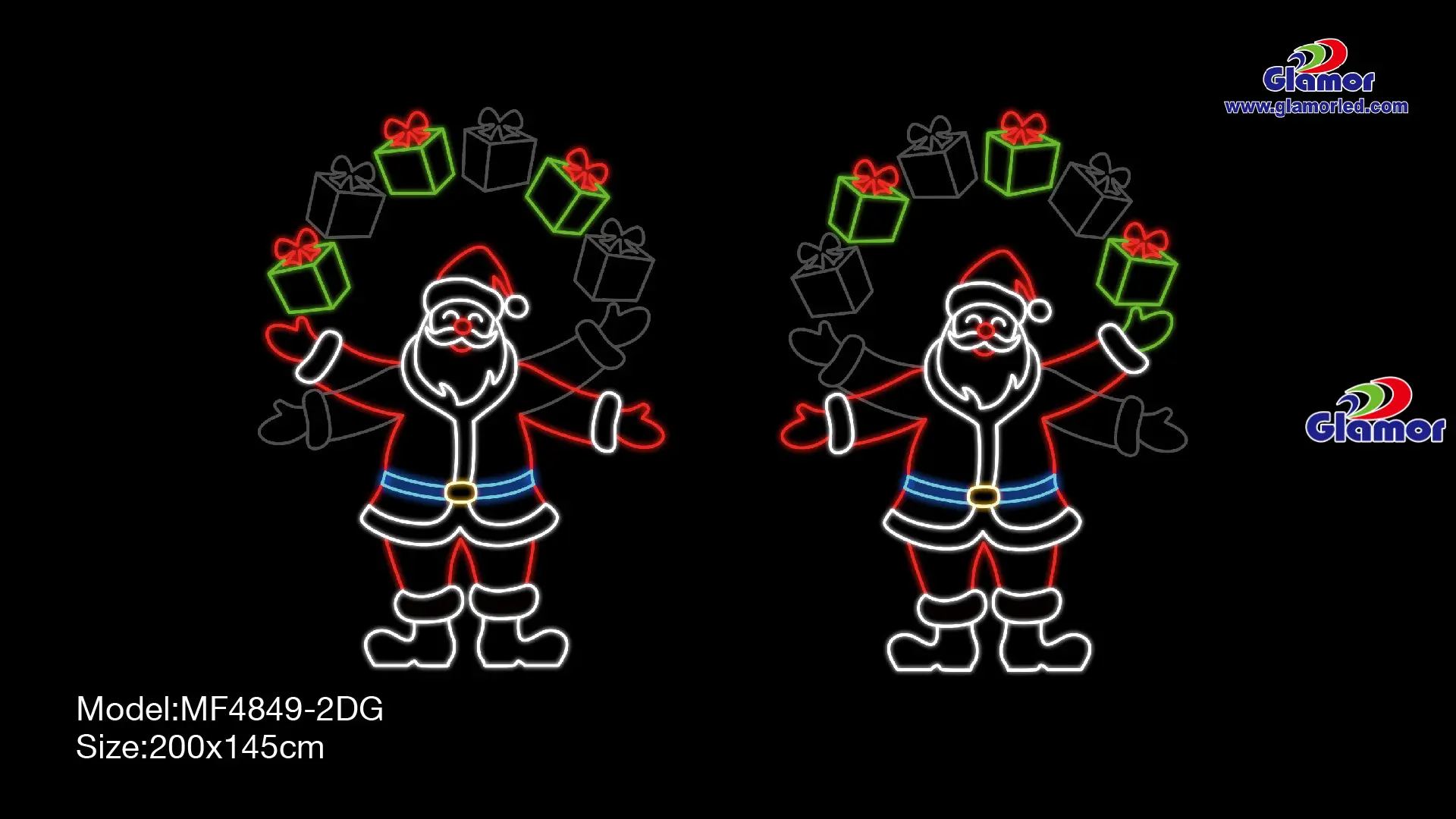 LED Santa Motif Light - Illuminate Christmas with Glamor 1