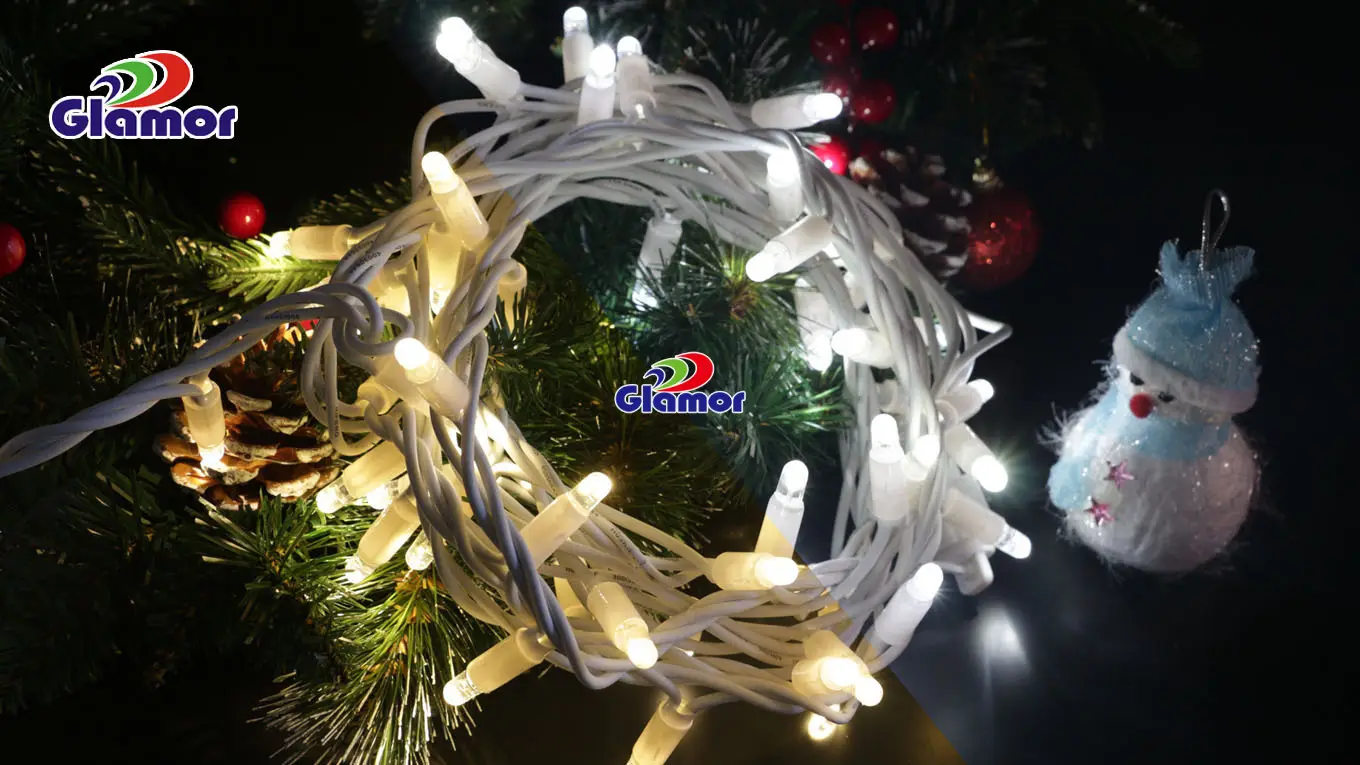 Dual Color Crystal Waterproof LED String Lights 1