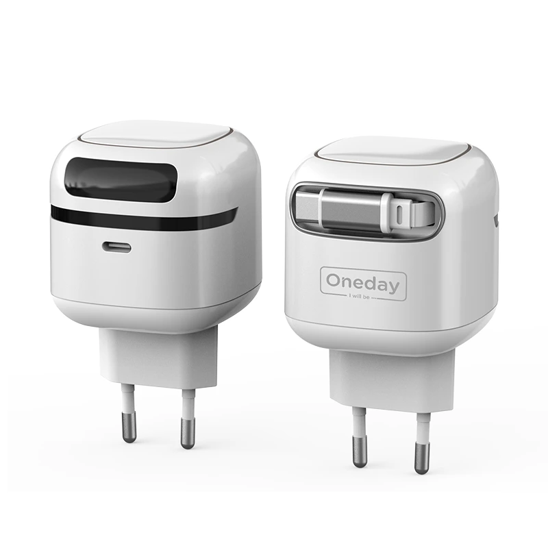 EC07 Mini 65W Charger with Flexible Type C Cable Flame Retardant 1