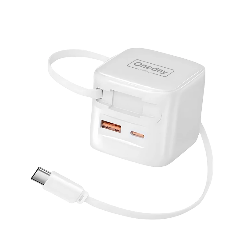 EC10 30W GaN Charger with typeC Elatic cable 1