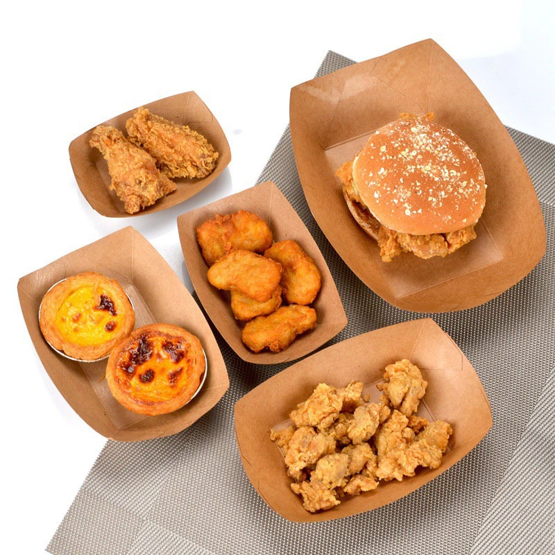 #300 3lb Kraft Paper Food Tray | Bulk | Compostable 1