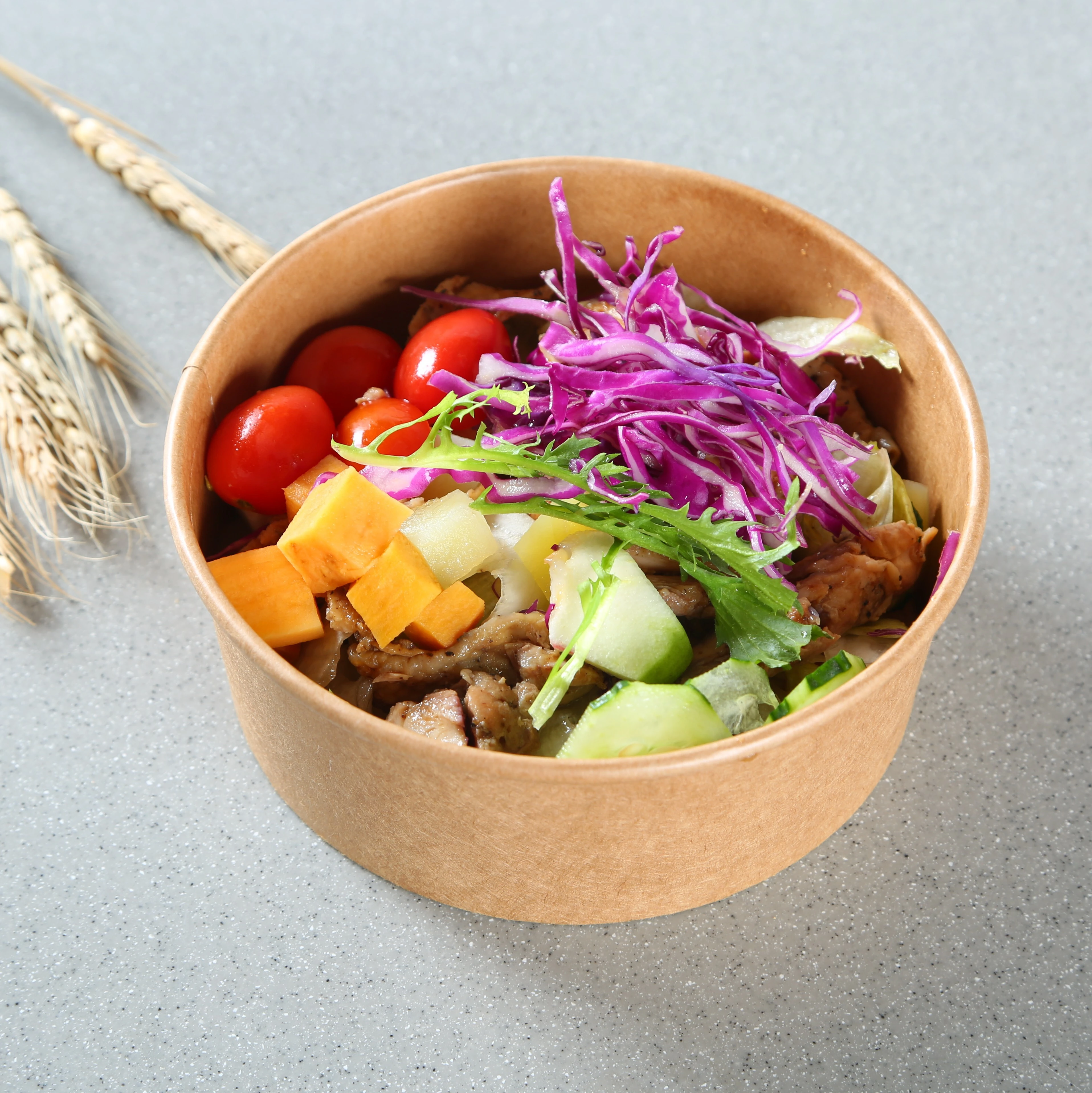 Disposable 1300ml Salad Kraft Paper Bowl 1