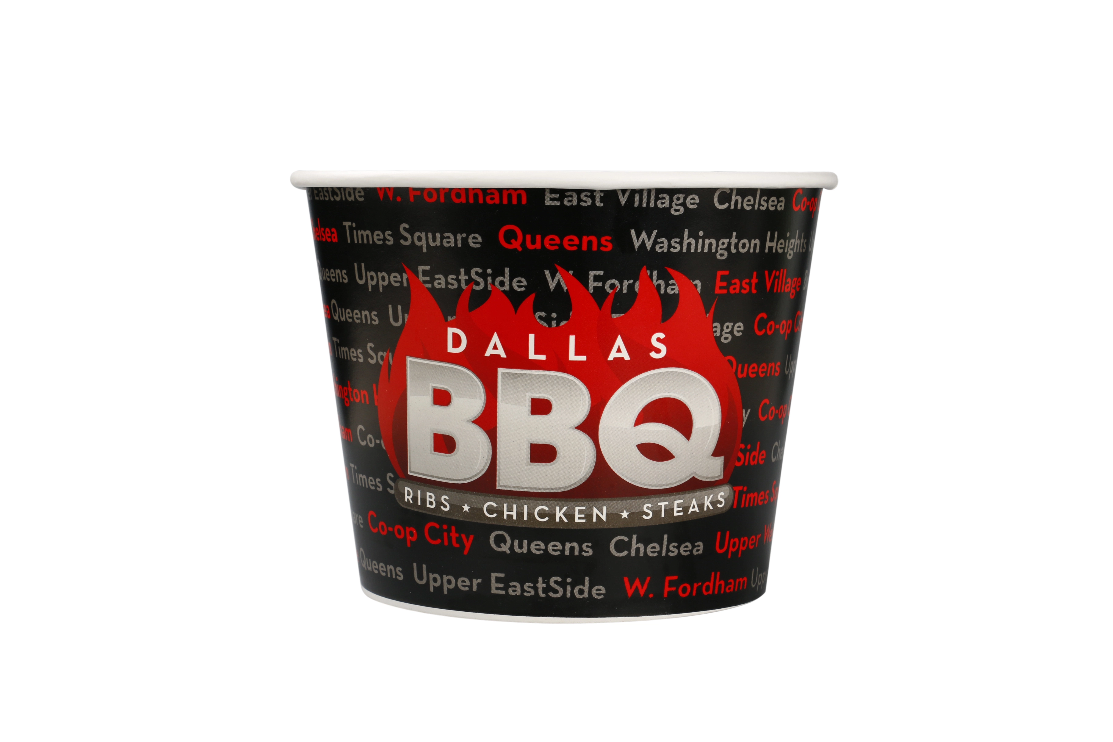BBQ Buckets Eco-Friendly Paper Food Buckets with Lids 130 oz 1