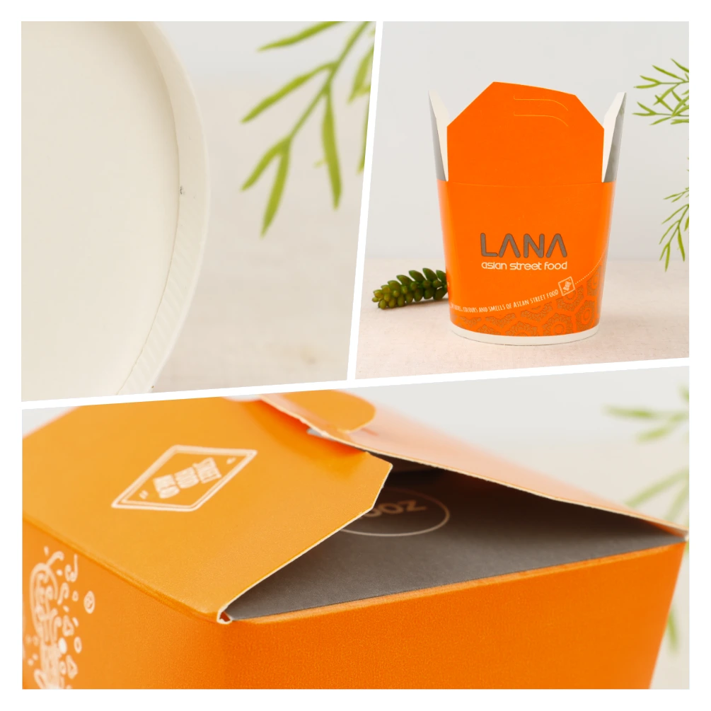 Food Grade Paper Lunch Rice Box 26oz Paper Food Pack Box with PE/PLA Linning 1