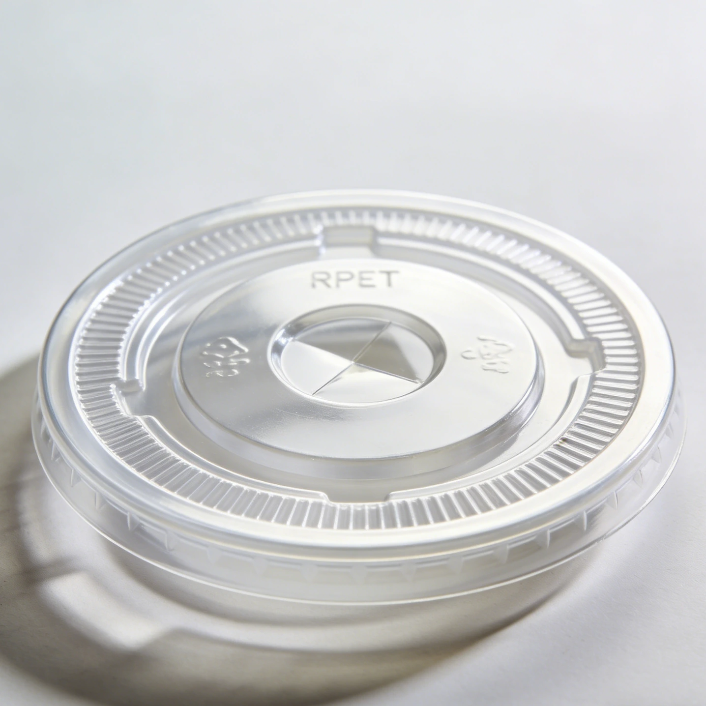 RPET Lid for Salad Bowl, Clear Snap-On Recycled PET 1