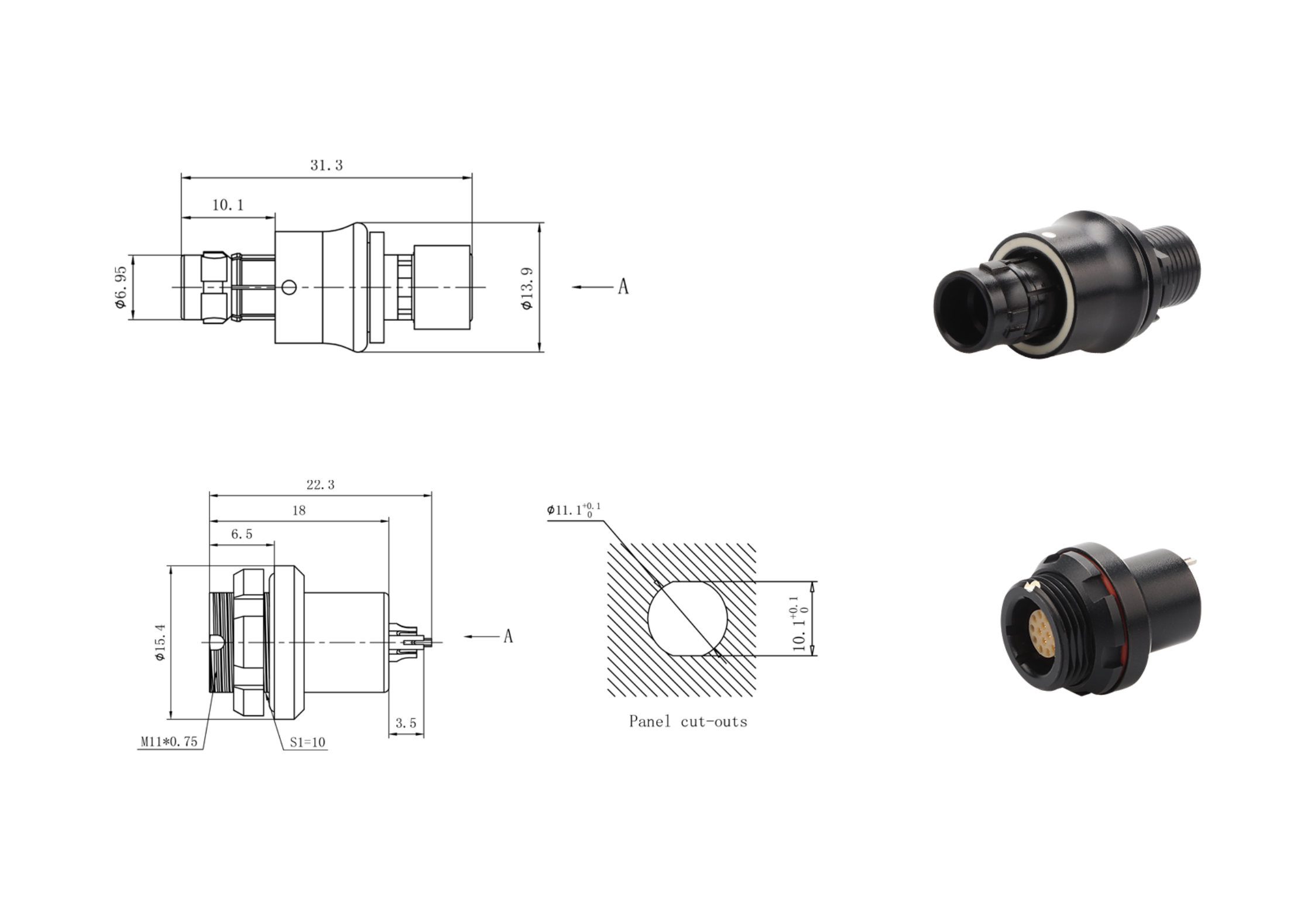 Conector militar Serie X: transmisión de datos de alta velocidad 11