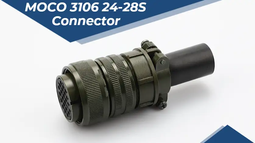 Conector militar Amphenol MOCO MIL3106 24-28S con rosca circular para soldar, resistente al agua, IP67 1