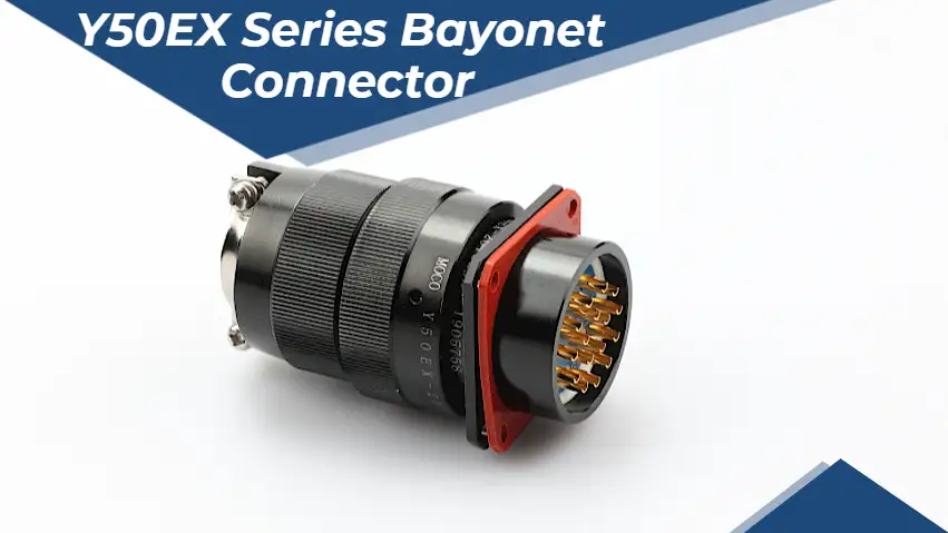Conector eléctrico recto de bayoneta macho a hembra serie MOCO Y50EX 1